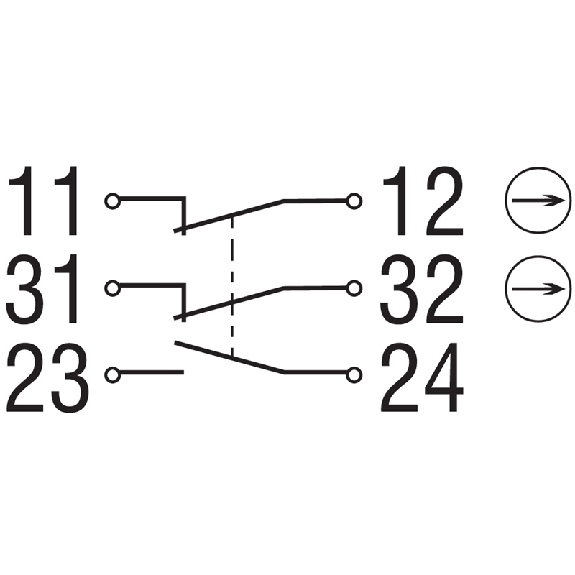 Charnière de sécurité 2O+1F, 4° (PROFIL40), 2xM20 - TESZ1102/S/40 M (INTER SEUL)-Lire la description