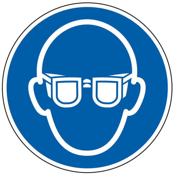 Gebotsschild Augenschutz benutzen, ASR, UL-anerkannt, Polyesterfolie, Ø 100mm Gebotsschild Augenschutz benutzen, ASR, UL-anerkannt, Polyesterfolie, Ø 100mm-Beschreibung lesen