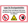 Hinweis-Kombischild Lager für Druckgasbehälter...! Kunststoff, 300x200mm Hinweis-Kombischild Lager für Druckgasbehälter...! Kunststoff, 300x200mm