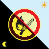 PERMALIGHT power langnachleuchtend Verbotsschild Keine offene Flamme..., ISO, Kunststoff, Ø 200mm PERMALIGHT power langnachleuchtend Verbotsschild Keine offene Flamme..., ISO, Kunststoff, Ø 200mm
