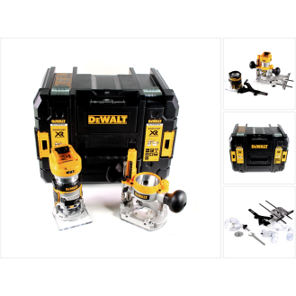 Fraiseuse combinée sans fil DeWalt DCW604NT 18V brushless 1/4" 30mm 55mm + guide parallèle + coffret - sans batterie - sans chargeur-Lire la description