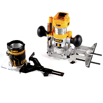 Fraiseuse combinée sans fil DeWalt DCW604NT 18V brushless 1/4" 30mm 55mm + guide parallèle + coffret - sans batterie - sans chargeur-Lire la description