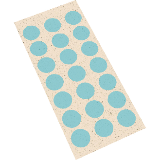 Markierungspunkte, hellblau, Primärfaser-Graspapier, Ø 25mm, 21/Bogen-Beschreibung lesen