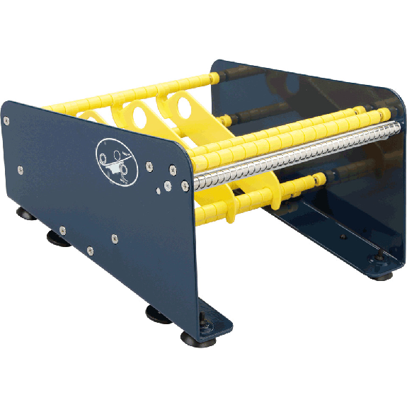 Tisch-Etikettenspender mit 3 Rollenteilern, blau, Stahl, Nutzbreite 212mm Tisch-Etikettenspender mit 3 Rollenteilern, blau, Stahl, Nutzbreite 212mm-Beschreibung lesen