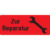 Organisationsetikiett Zur Reparatur, Pikto, rot, Haftpapier, ablösbar, 50x20mm, 500/Rolle