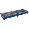 Auffangwanne 1000kg Traglast für vier 200 Liter Fässer mit Gitterrost 2380x790mm Ladefläche