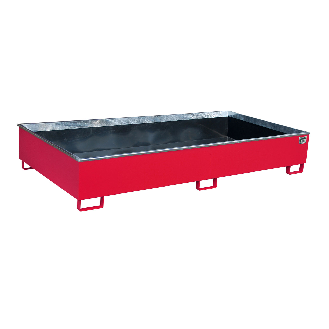 Regalwanne mit PE-Einsatz RW 2700-3 PE, lackiert, Feuerrot-Beschreibung lesen