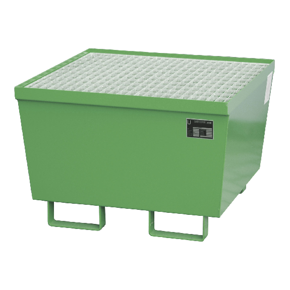 Bañera de contención pintada verde-Leer más