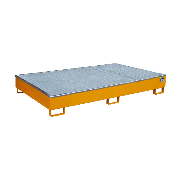 Vasca da scaffale con inserto in PE RW-GR 2200-2 PE, verniciato, arancione giallo-Leggi tutto