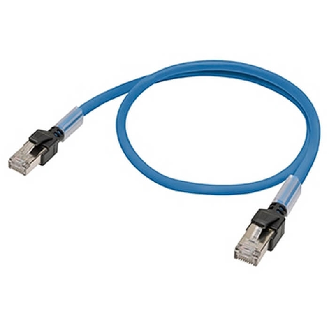 Câble Ethernet F/UTP Cat. 6a de 0,2 m, revêtement LSZH (bleu) - XS6W-6LSZH8SS20CM-B-Lire la description