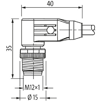 M12D Mâle 90°/M12D Mâle 90°; Ethernet; PUR Blindé 2x2x0.34 Vert 10m - 7000-44561-7941000-Lire la description
