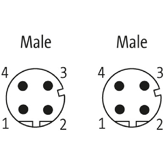 M12D Mâle 90°/M12D Mâle 90°; Ethernet; PUR Blindé 2x2x0.34 Vert 10m - 7000-44561-7941000-Lire la description