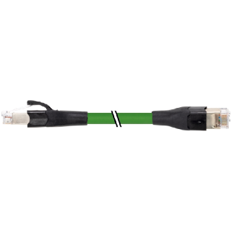 RJ45 Mâle Droit/RJ45 Mâle Droit; Blindé PUR 4x2xAWG26 Vert CAT6 30m - 7000-74311-7903000-Lire la description