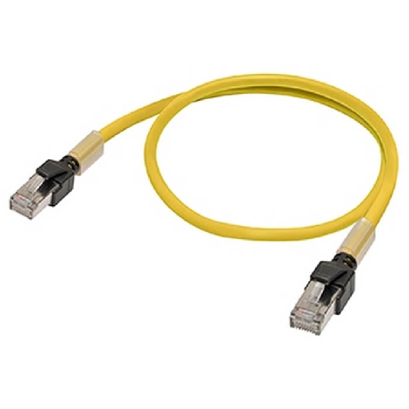 Câble Ethernet F/UTP Cat. 6a, revêtement LSZH (jaune), 0,2 m - XS6W-6LSZH8SS20CM-Y-Lire la description