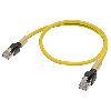 Câble Ethernet F/UTP Cat. 6a, revêtement LSZH (jaune), 0,2 m - XS6W-6LSZH8SS20CM-Y