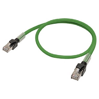 Câble Ethernet S/FTP Cat. 5 de 2 m, revêtement PUR (vert) - XS6W-5PUR8SS200CM-G-Lire la description