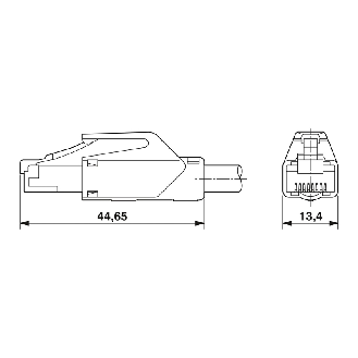 M12D Mâle Droit 4p/RJ45 Mâle Droit; Blindé PUR Bleu 10m Ethernet Cat5 - NBC-M12MSD/10,0-93E/R4AC-Lire la description