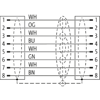 RJ45 Mâle Droit/RJ45 Mâle Droit; Blindé PUR 4x2xAWG26 Vert CAT6 20m - 7000-74311-7902000-Lire la description