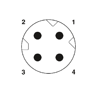 M08D Droit 4p/RJ45 Droit; Câble Blindé PUR/FRNC Vert 10m - NBC-M8MSD/10,0-93C/R4AC-Lire la description