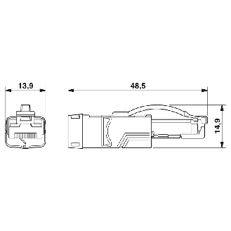 M08D Droit 4p/RJ45 Droit; Câble Blindé PUR/FRNC Vert 10m - NBC-M8MSD/10,0-93C/R4AC-Lire la description
