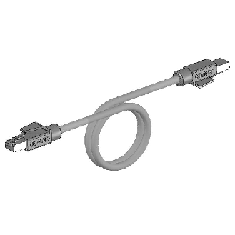 Câble Ethernet S/FTP Cat.5E de 5m, revêtement PVC (bleu clair) - XS5W-T421-GMD-K-Lire la description