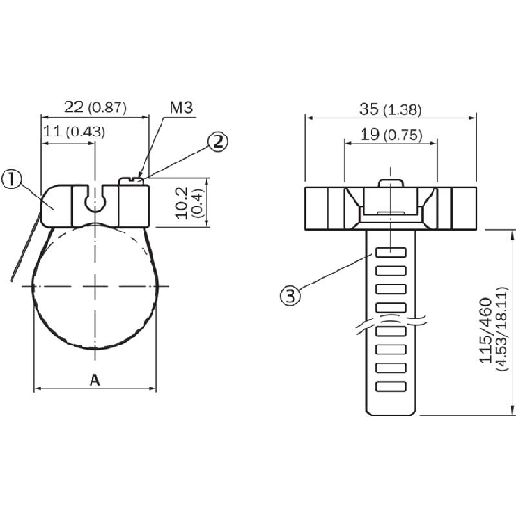 Fixation pour MZC / RZC - BEF-KHZ-RC1-25 Fixation pour MZC / RZC - BEF-KHZ-RC1-25-Lire la description