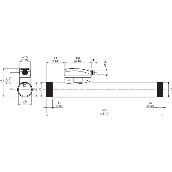 Capteur de débit DN 50, 58,9 l/ .. 11.780,9 l/min, R 1 ½ - FTMG-ISR50SXX-Lire la description