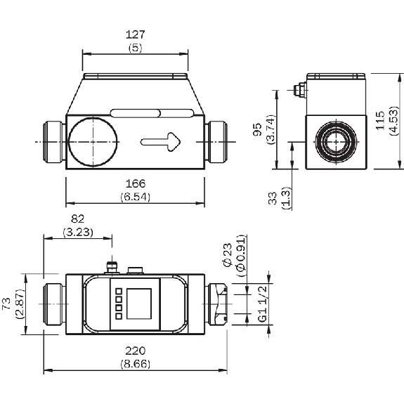 Capteur de débit à ultrasons DN 32, 0 .. 180 l/min, GF G 2 ¾ - FFUC25-3G1IO Capteur de débit à ultrasons DN 32, 0 .. 180 l/min, GF G 2 ¾ - FFUC25-3G1IO-Lire la description