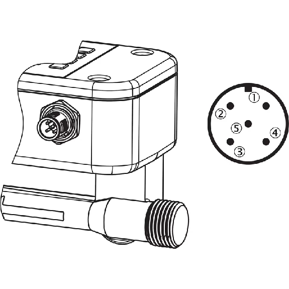 Capteur de débit à ultrasons DN 32, 0 .. 180 l/min, GF G 2 ¾ - FFUC25-3G1IO Capteur de débit à ultrasons DN 32, 0 .. 180 l/min, GF G 2 ¾ - FFUC25-3G1IO-Lire la description