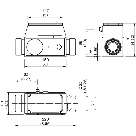 Capteur de débit à ultrasons DN 32, 0 .. 300 l/min, GF G 2 ¾ - FFUC32-3G1IO Capteur de débit à ultrasons DN 32, 0 .. 300 l/min, GF G 2 ¾ - FFUC32-3G1IO-Lire la description