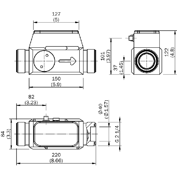 Capteur de débit à ultrasons DN 40, 0 .. 480 l/min, GF G 2 ¾ - FFUC40-3G1IO Capteur de débit à ultrasons DN 40, 0 .. 480 l/min, GF G 2 ¾ - FFUC40-3G1IO-Lire la description