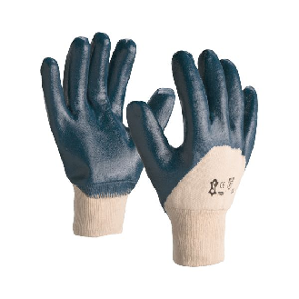 Gants nitrile sur support coton  "NI150" T.9-Beschreibung lesen