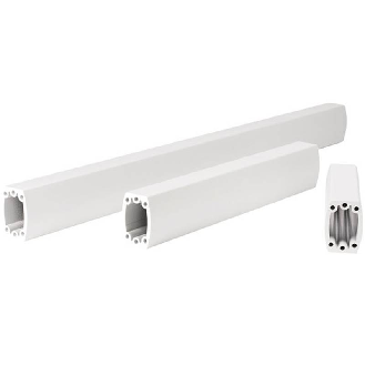 Tube profilé 2000 mm, 2000 mm, 12kg, Couleur: RAL 7035 - 40130-02000-1703511-Lire la description