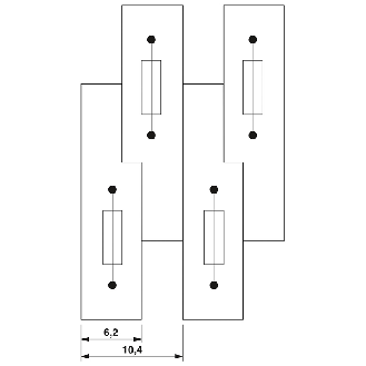 Fiche porte-fusible G / 5 x 20, type de fusible : FO, noir - P-FU 5X20 LED 24-5-Lire la description