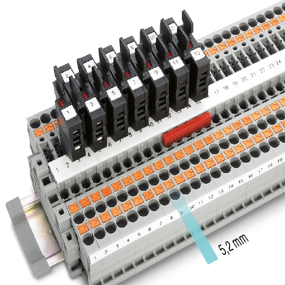Fiche porte-fusible G / 5 x 20, type de fusible : FO, noir - P-FU 5X20 LED 24-5 Fiche porte-fusible G / 5 x 20, type de fusible : FO, noir - P-FU 5X20 LED 24-5-Lire la description