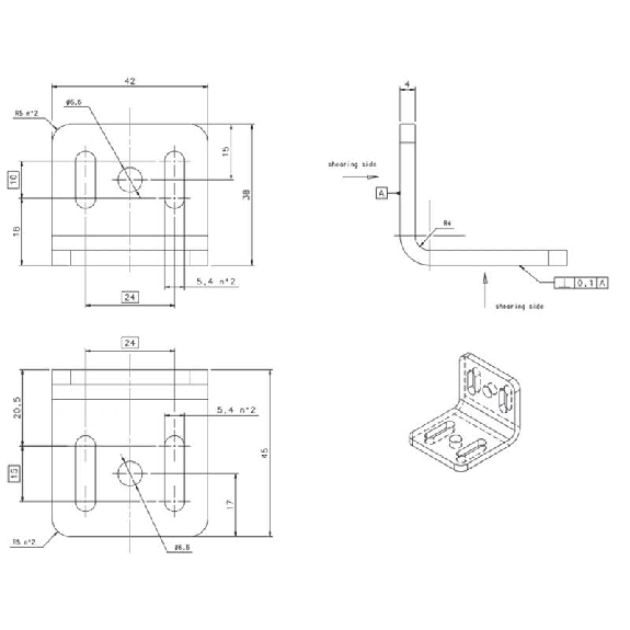 Equerre de fixation SG-BODY - ST-K4STD-SG Equerre de fixation SG-BODY - ST-K4STD-SG-Lire la description