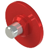 Bouton de déverrouillage en métal de couleur rouge - VN NG-ERB
