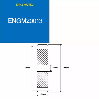 ENGM20013  13 Zähne  Modul: 2  Teilungsdurchmesser: 26 mm  Außendurchmesser: 30 mm  Zahnbreite: 20 mm-Beschreibung lesen