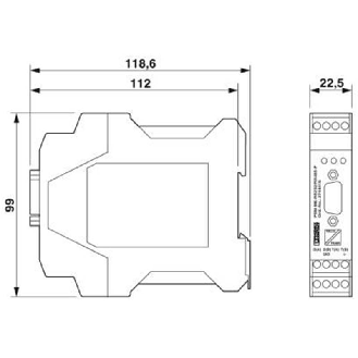 Répétiteur RS232/RS485 - PSM-ME-RS232/RS485-P-Lire la description