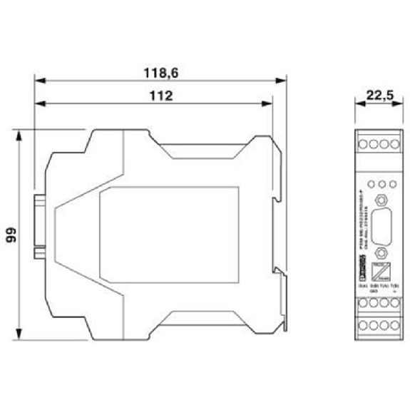 Répétiteur RS232/RS485 - PSM-ME-RS232/RS485-P-Lire la description