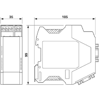Répétiteur, PROFIBUS jusqu'à 12 Mbits/s, séparation quadruple, 24VDC - PSI-REP-PROFIBUS/12MB-Lire la description