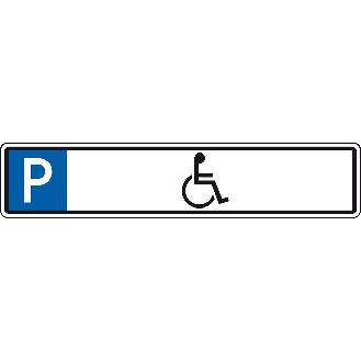 Parkplatzreservierungsschild Behinderte, mit Befestigungsset 1, 520x110mm-Beschreibung lesen