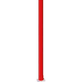 Schaftrohr, mit aufgepressten Rohrschuh, Kunststoff, Ø 42mm, Länge 1500mm-Beschreibung lesen