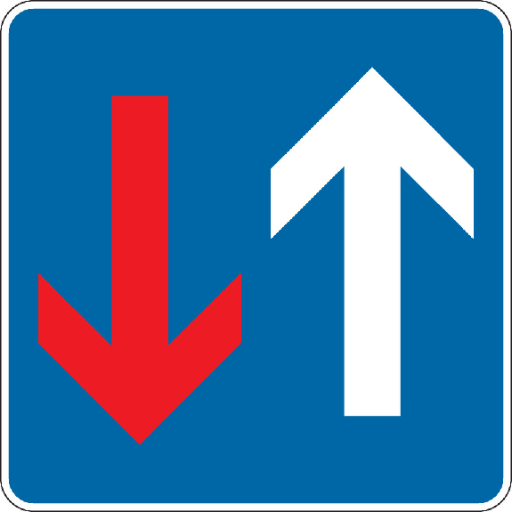 Verkehrszeichen Vorrang vor Gegenverkehr, Nr.308, Aluminium RA1, reflektierend, 600x600mm Verkehrszeichen Vorrang vor Gegenverkehr, Nr.308, Aluminium RA1, reflektierend, 600x600mm-Beschreibung lesen