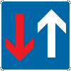 Verkehrszeichen Vorrang vor Gegenverkehr, Nr.308, Aluminium RA1, reflektierend, 600x600mm Verkehrszeichen Vorrang vor Gegenverkehr, Nr.308, Aluminium RA1, reflektierend, 600x600mm