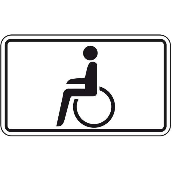 Hinweisschild Behindertensymbol, Aluminium Typ 0, reflektierend, 600 x 330 mm, DIN 67520 Hinweisschild Behindertensymbol, Aluminium Typ 0, reflektierend, 600 x 330 mm, DIN 67520-Beschreibung lesen