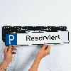 Wandhalterung, für Parkplatzreservierungsschilder, 132x525mm Wandhalterung, für Parkplatzreservierungsschilder, 132x525mm