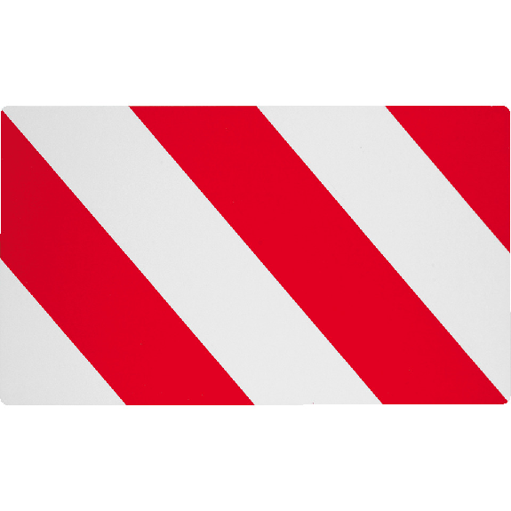 Warntafel, Typ C2, rot/weiß schraffiert, Folie, retroreflektierend RA1, 423x282mm Warntafel, Typ C2, rot/weiß schraffiert, Folie, retroreflektierend RA1, 423x282mm-Beschreibung lesen