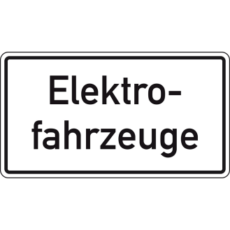 Hinweisschild Elektrofahrzeuge, Nr. 1050-33, Aluminium RA0, 330x600mm, DIN 67520-Beschreibung lesen