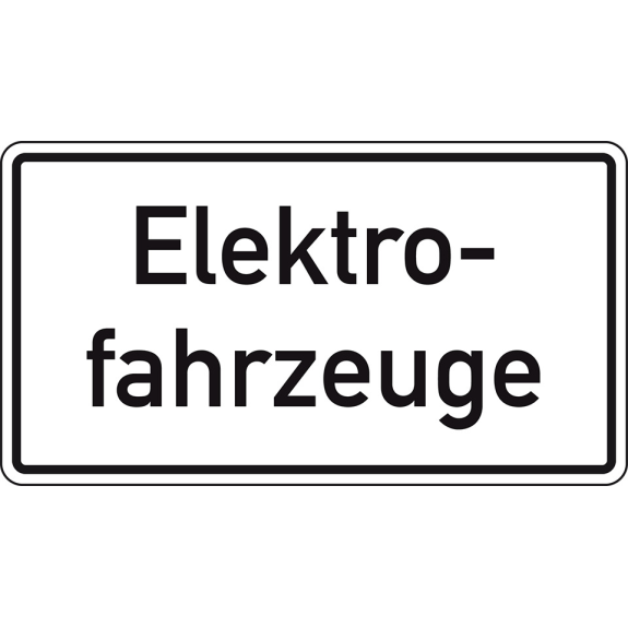 Hinweisschild Elektrofahrzeuge, Nr. 1050-33, Aluminium RA0, 330x600mm, DIN 67520 Hinweisschild Elektrofahrzeuge, Nr. 1050-33, Aluminium RA0, 330x600mm, DIN 67520-Beschreibung lesen
